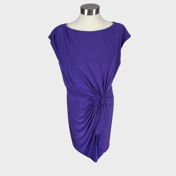 Jones New York Dress Purple Size 12 Polyester Spandex - Picture 2 of 7